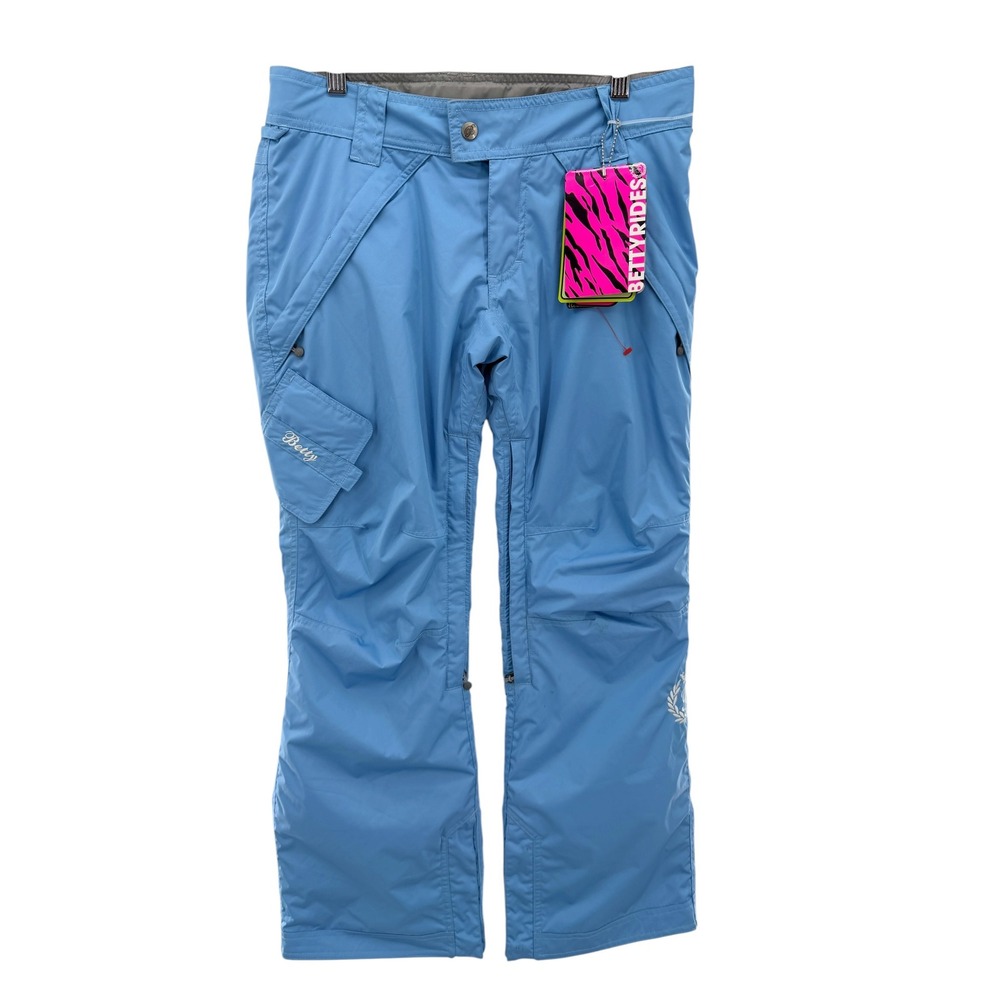 Betty Rides‎ Lucky Plaid Rocker Snowboard Pants Sky Blue Women S NWT Outerwear